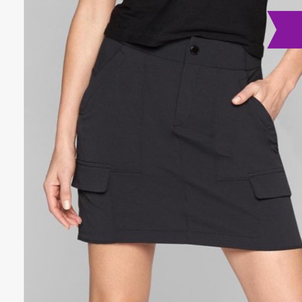 Athleta NWT Black Cargo Skort